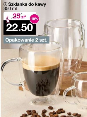 Szklanka do kawy 350 ml promocja w Woolworth