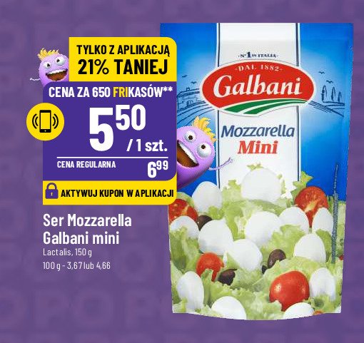 Ser mozzarella mini Galbani promocja w POLOmarket