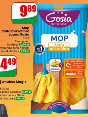 Mop żółta mikrofibra zapas Gosia promocja w Dino