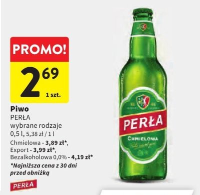 Piwo PERŁA Chmielowa promocja w Intermarche