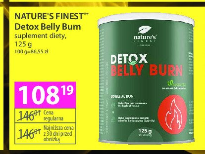 Suplement diety detox belly burn Nature's finest promocja