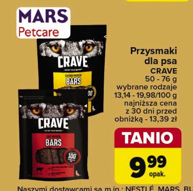 Mięsne przekąski z drobiem Crave promocja