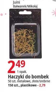 Haczyki do bombek metalowe promocja w Biedronka