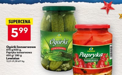 Ogórki konserwowe Lewiatan promocja w LEWIATAN