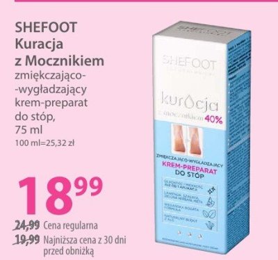 Kuracja SHEFOOT Kuracja z Mocznikiem zmiękczająco-wygładzający krem-preparat do stóp promocja w Hebe