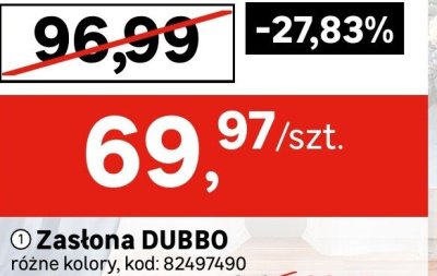 Zasłona DUBBO różne kolory promocja w Leroy Merlin