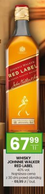 Whisky Johnnie Walker Red Label 1l promocja w Twój Market