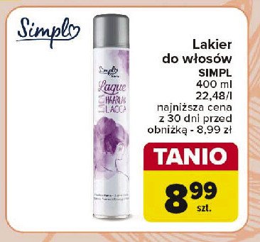 Lakier do włosów Simpl promocja