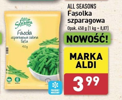 Fasola szparagowa zielona cięta All seasons promocja