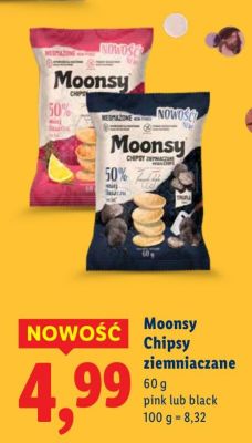 Chipsy Moonsy ziemniaczane pink lub black promocja w Lidl