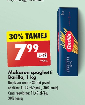 Makaron spaghetti no 5 Barilla promocja