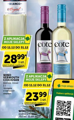 Wino Vermouth Ciociosan bianco, rosso promocja w Groszek