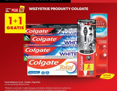 Wszystkie produkty Colgate 1+1 GRATIS promocja w Biedronka