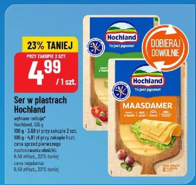 Ser w plastrach Hochland promocja w POLOmarket
