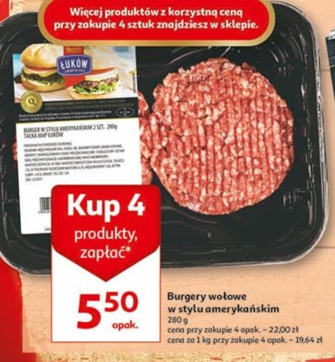Burgery wołowe w stylu amerykańskim Łuków promocja