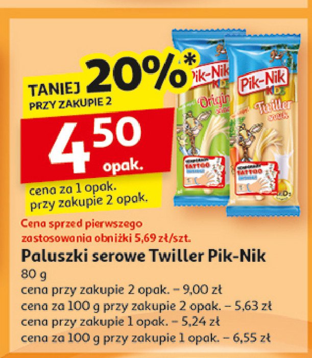 Paluszki serowe twiller Pik-nik kids promocja