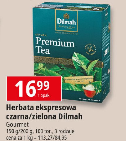 Herbata pure green Dilmah green tea promocja