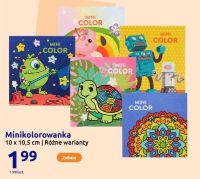 Minikolorowanka 10 x 10,5 cm Różne warianty promocja w Action