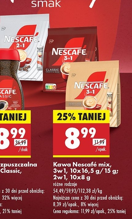 Kawa Nescafe 3in1 classic promocja w Biedronka
