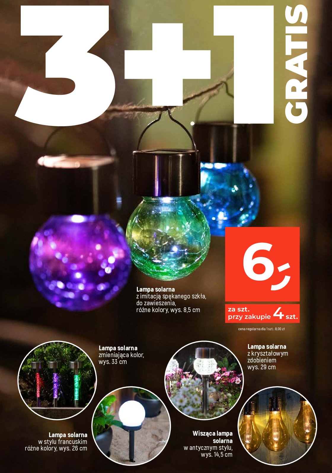 Lampa solarna zmieniaj膮ca kolor promocja