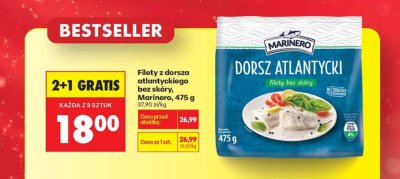Filety z dorsza atlantyckiego bez skóry Marinero promocja w Biedronka