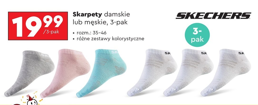 Skarpety 35-46 SKECHERS promocja w Biedronka