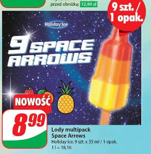 Lody space arrows HOLIDAY ICE promocja