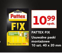 Paski montażowe usuwalne Pattex fix promocja