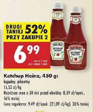 Ketchup pikantny Heinz promocja