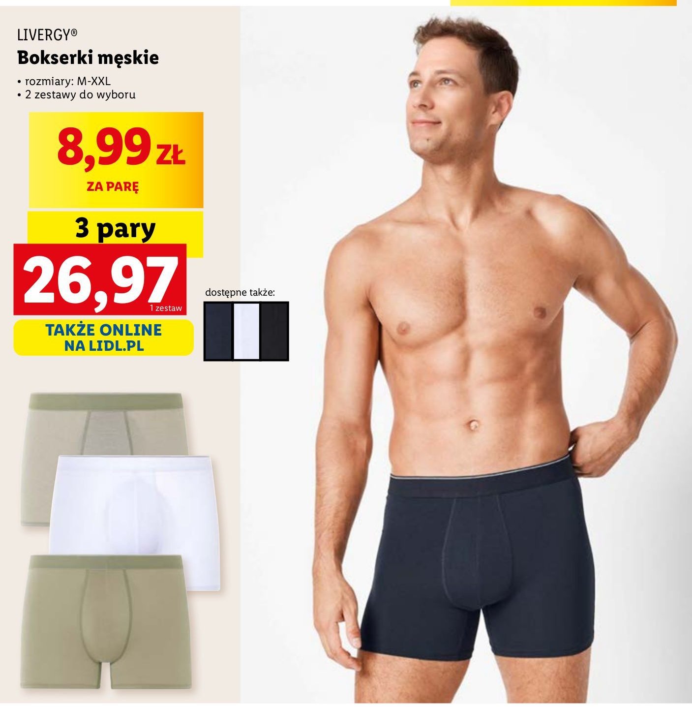 Bokserki męskie m-xxl Livergy promocja w Lidl