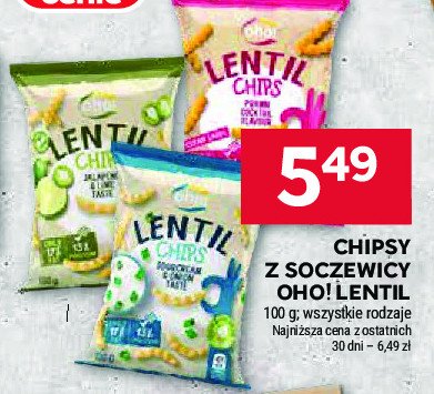 Chipsy z soczewicy coctail flavour OHO! promocja w Stokrotka