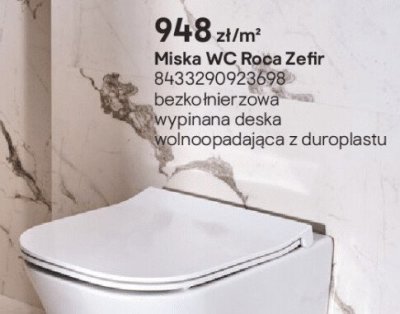 Miska WC Roca Zefir bezkołnierzowa promocja w Castorama