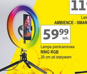 Lampa pierścieniowa mini ring statyw 26 cm Tracer promocja w Auchan