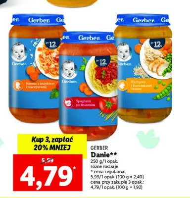 Kluseczki z indykiem i warzywami Gerber junior promocja