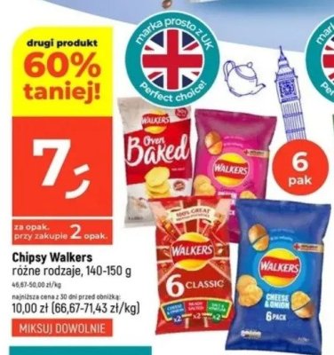 Chipsy Walkers różne rodzaje promocja w Dealz