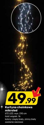 Kurtyna choinkowa mikroled promocja w Bricomarche
