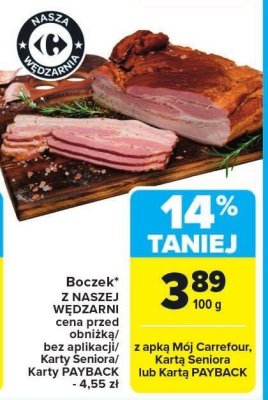 Boczek Z NASZEJ WĘDZARNI promocja w Carrefour Market