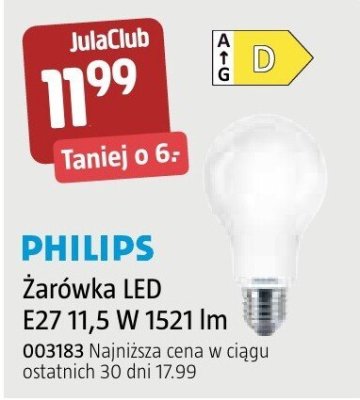 Żarówka LED Philips E27 11,5 W 1521 lm promocja w Jula