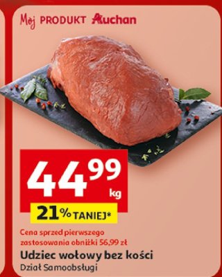 Udziec wołowy bez kości Dział Samoobsługi promocja w Auchan