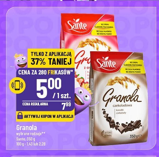 Granola owocowa Sante granola promocja