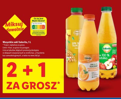 Sok Solevita 1 L promocja w Lidl
