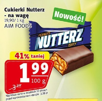 Cukierki Nutterz Aim Foods na wagę promocja w Prim Market