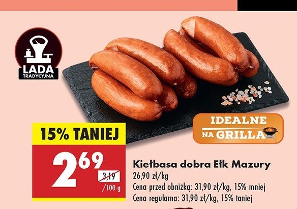 Kiełbasa dobra Mazury ełk promocja w Biedronka