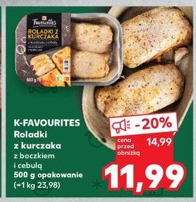 Roladki z kurczaka z boczkiem i cebulą K-classic favourites promocja w Kaufland