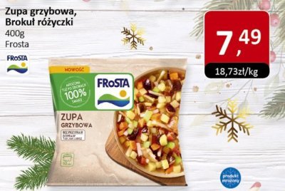 Zupa grzybowa, Brokuł różyczki Frosta promocja w Market Point