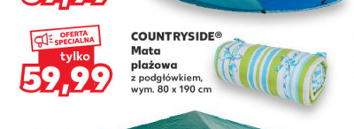 Mata plażowa z podgłówkiem 80 x 190 cm K-classic countryside promocja