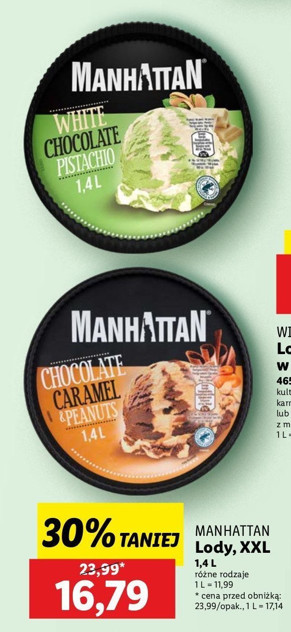 Lody chocolate & caramel with peanuts Manhattan (nestle) promocja