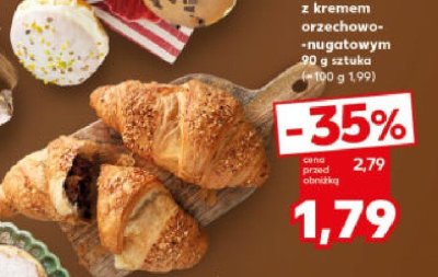 Croissant z kremem orzechowo-nugatowym promocja w Kaufland