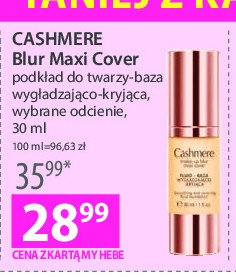 Fluid-baza wygładzająco-kryjąca 01 ivory Cashmere make-up blur maxi cover promocja