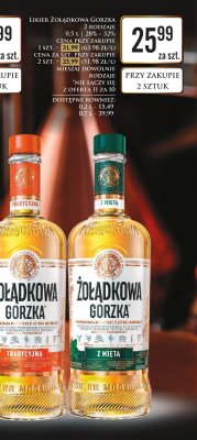 Wódka Żołądkowa Gorzka Tradycyjna 0.5L  promocja w Dino